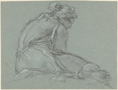 Zittende vrouw, op de rug gezien by Giovanni Battista Tiepolo
