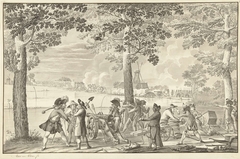 Aanval van de Pruisische troepen op Weesp, 30 september 1787 by Maas van Altena