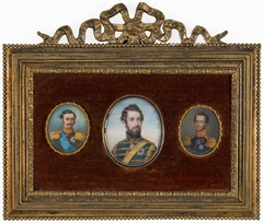 Adolph (1817-1905), prince of Nassau-Weilburg, duke of Nassau, grand duke of Luxembourg ; Karl XV (1826-1872), king of Sweden and Norway ; Fredrik (1797-1881), prince of Oranien-Nassau, prince of the Netherlands by Johannes Møller