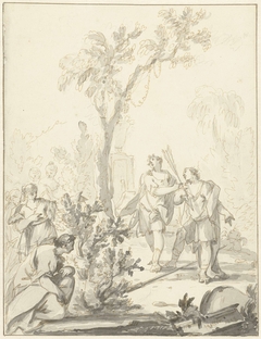 Allegorische voorstelling by Johann Heinrich Keller II