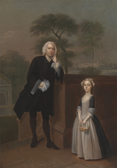 An Unknown Man with His Daughter by Arthur Devis