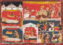 Ayodhya celebrates the birth of Rama and his brothers by Anonymous