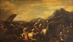 Battle Scene with Horsemen and Foot Soldiers