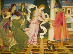 Beauty Receiving the White Rose from her Father by Joseph Southall