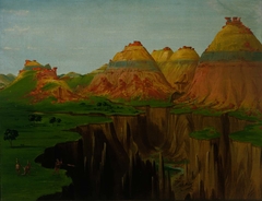 "Brick Kilns," Clay Bluffs 1900 Miles above St. Louis by George Catlin
