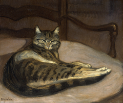 Chat sur un fauteuil by Théophile Steinlen