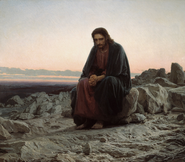 "Christ in the Desert" Ivan Kramskoi - Artwork on USEUM