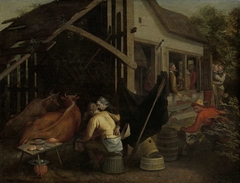 Couples Making Love at a Country Inn by Unknown Artist