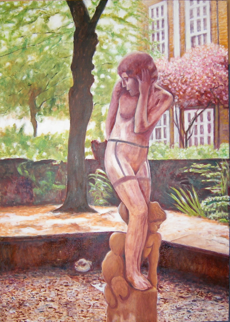 Coy Water Nymph (2008) , oil on linen, 100 x 140 cm