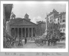 Das Pantheon in Rom by Rudolf von Alt
