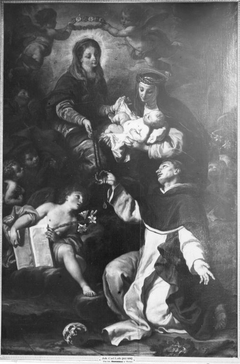 Der hl. Dominikus empfängt den Rosenkranz