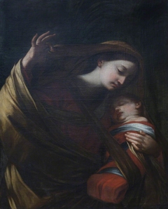 Detail of Madonna and Child from the Flight into Egypt (after Reni) by Anonymous