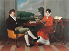 Double portrait of the composer Gaspare Spontini and his wife Céleste