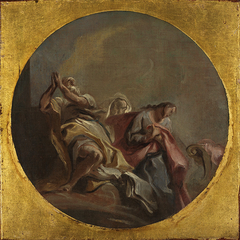 Drei Apostel auf Wolken by Carlo Carlone