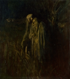 End of Life. Elderly Couple at Night by László Mednyánszky