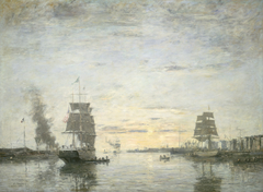 Entrance to the Harbor, Le Havre by Eugène Boudin
