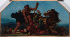 Esquisse pour le salon de la Paix à l'Hôtel de Ville de Paris : Hercule vainqueur d'Hippolyte, reine des Amazones by Eugène Delacroix