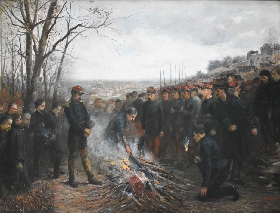 Étienne Dujardin-Beaumetz - Le général Lapasset brûlant ses drapeaux
