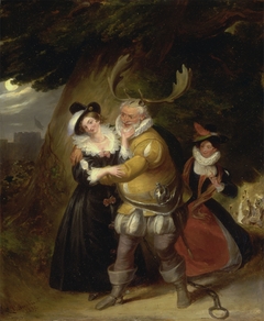 Falstaff at Herne's Oak, from "The Merry Wives of Windsor," Act V, Scene v by James Stephanoff