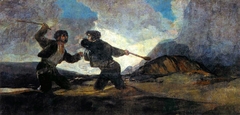 Fight with Cudgels by Francisco de Goya
