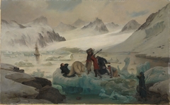 Fighting with a Polar Bear at Spitsbergen by François-Auguste Biard