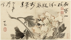 Flowers and Calligraphy (Hua niao za hua ce 花鳥雜畫冊) by Gao Fenghan