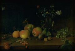 Flowers and Fruit on a Table by Jens Juel