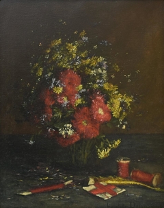 Flowers - Still Life by Hippolyte-Pierre Delanoy