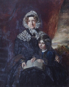 Frances Bankes, Lady Brownlow (1756–1847) and her  Great-Grandson John William Spencer Brownlow Egerton Cust, later, 2nd Earl Brownlow (1842-1867) by James Rannie Swinton