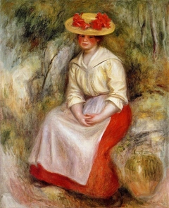 Gabrielle au chapeau de paille by Auguste Renoir