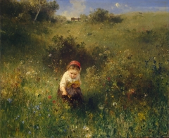 Girl in a Field by Ludwig Knaus