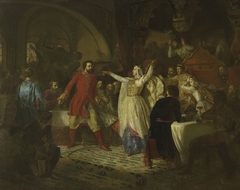 Grand Duchess Sophia exposing Vassily Kosoy by Nikolai Dmitriev-Orenburgsky