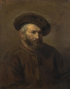 Half-figure of a Bearded Man with Beret by Rembrandt