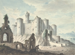 Harlech Castle from the town by John Ingleby