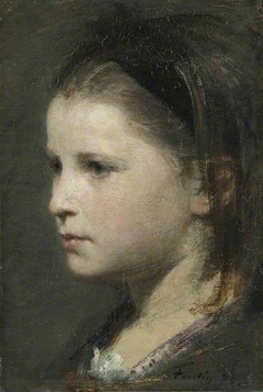 Head of a young girl by Henri Fantin-Latour