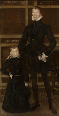 Henry, Lord Darnley (1545-67) and his brother Charles, 5th Earl of Lennox (1555-76) by Attributed to Hans Eworth