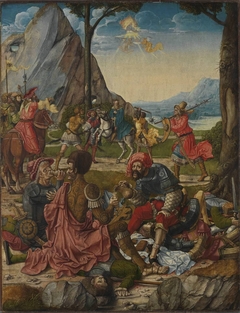 Hll. Anno und Gregor der Mohr (Rückseite: Martyrium der thebaischen Legion) by Anton Woensam