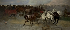 Horse market in Balta by Józef Chełmoński