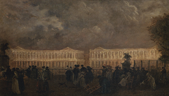 Illumination de la place Louis-XV à l'occasion de la naissance du dauphin, en octobre 1781 by Claude-Louis Châtelet