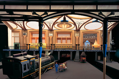 Train Station - Illustration from Look-Alikes by Joan Steiner