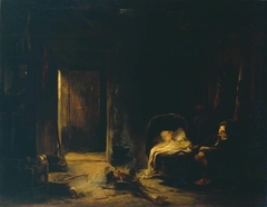 Interior of a Cottage in the Hebrides by Alexander Fraser