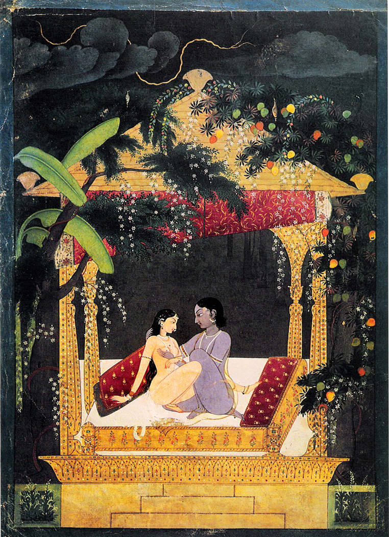 Krishna and Radha in a Pavilion.