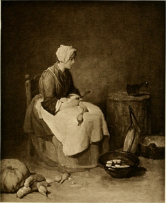 La Ratisseuse by Jean-Baptiste-Siméon Chardin