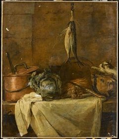 La Table de cuisine by Jean-Baptiste-Siméon Chardin