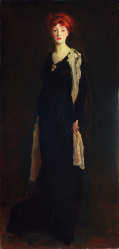 Lady in Black with Spanish Scarf (O in Black with a Scarf)
