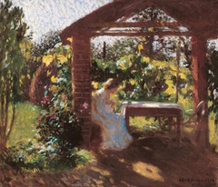 Lady Sitting in the Arbour by Béla Iványi-Grünwald