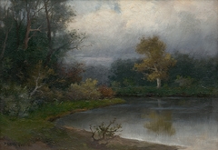 Landscape with a Pond by Felicián Moczik