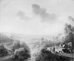 Landscape with Cattle by a Brook by Gijsbert d'Hondecoeter