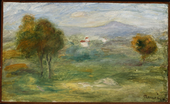 Landscape with houses in Cagnes-sur-Mer by Auguste Renoir