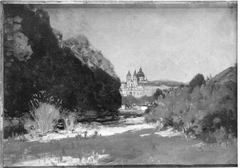 Landschaft bei Stift Melk by Adolf Gustav Ditscheiner